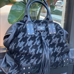 Balmain all leather tote bag